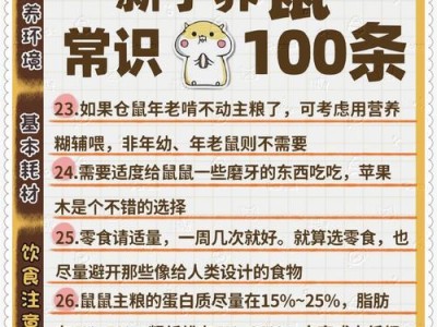 以仓鼠好养不等于可以随便养——饲养仓鼠必备用品指南（如何为仓鼠提供良好的生活环境与保障其健康成长）