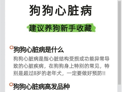 小狗的疾病防控（揭秘小狗易感疾病，关注关键健康问题）
